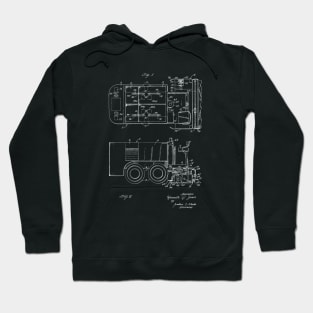 Ice Resurfacing Machine Vintage Patent Drawing Hoodie